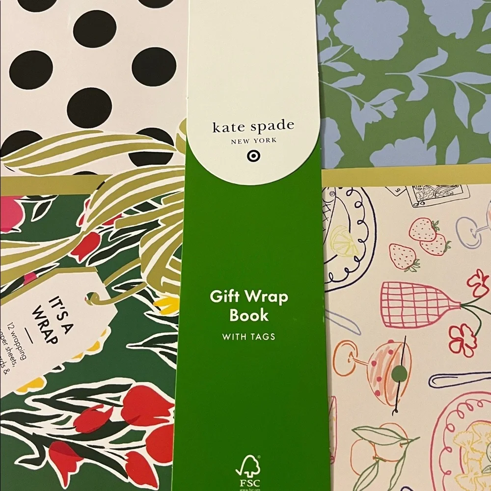 NWT 12 Sheet Gift Wrap Book with Tags - kate spade new york x Target